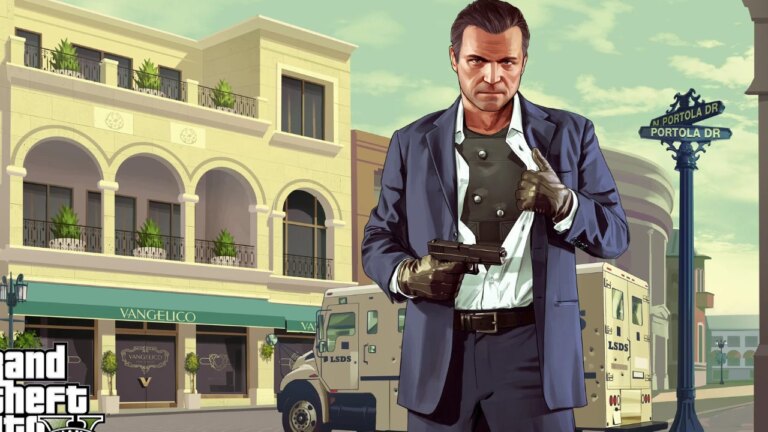 Майкл из GTA 5 (Нед Люк) на Рождество ждал Санту — а приехала полиция. Снова!